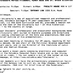 Announcements, 1995-10-25. ...