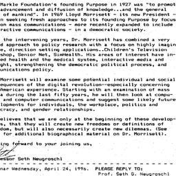 Announcements, 1996-04-24. ...