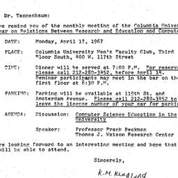 Correspondence, 1967-03-29....