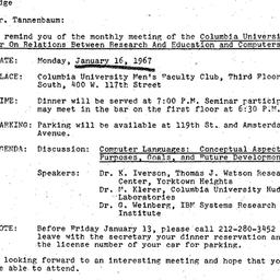 Correspondence, 1967-01-06....