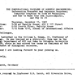 Announcements, 1987-12-17. ...