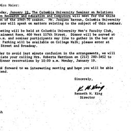Correspondence, 1970-01-07....