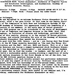 Announcements, 1999-04-14. ...