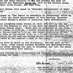 Announcements, 1975-03-07. ...
