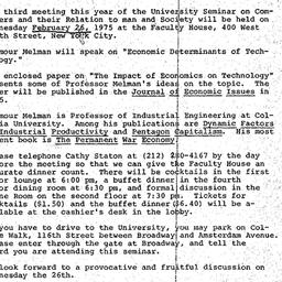 Announcements, 1975-02-12. ...