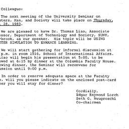 Announcements, 1983-04-11. ...