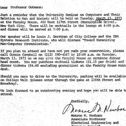 Correspondence, 1973-03-06....