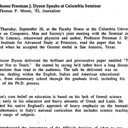 Announcements, 1991-09-26. ...