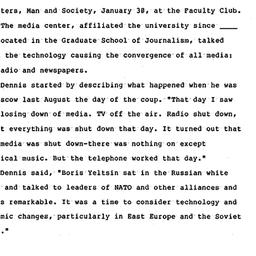 Minutes, 1992-01-30. Knowle...