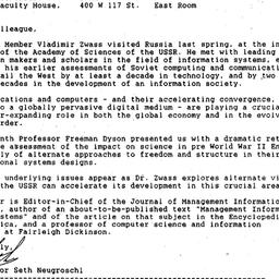 Announcements, 1991-10-24. ...