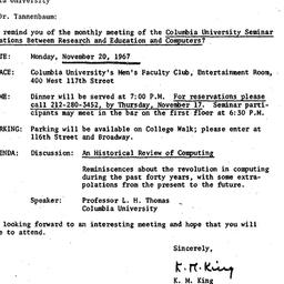 Correspondence, 1967-11-08....