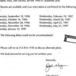 Correspondence, 1997-07-10....