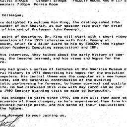Announcements, 1996-12-18. ...