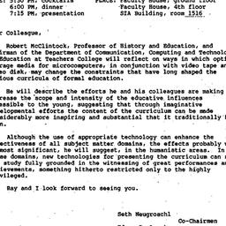 Announcements, 1985-10-17. ...