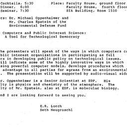 Announcements, 1986-04-17. ...