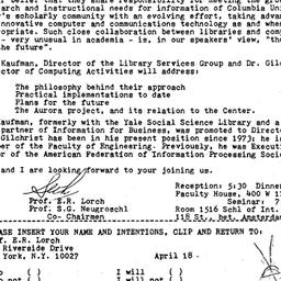 Announcements, 1985-04-05. ...