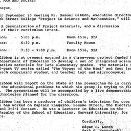 Announcements, 1985-08-27. ...