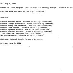 Minutes, 1994-05-06. Post-C...