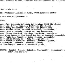 Minutes, 1994-04-15. Post-C...