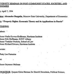 Minutes, 1995-04-07. Post-C...