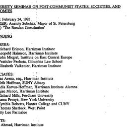 Minutes, 1995-02-24. Post-C...
