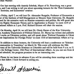 Correspondence, 1995-03-10....