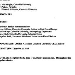 Minutes, 1998-11-10. Post-C...