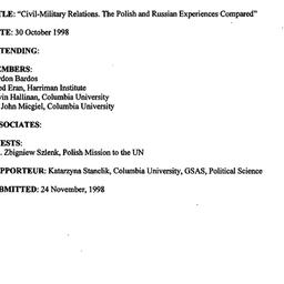 Minutes, 1998-10-30. Post-C...