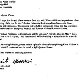 Correspondence, 1997-04-28....