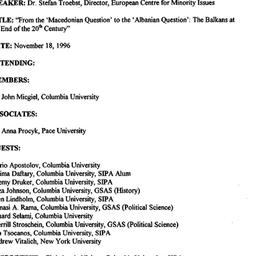 Minutes, 1996-11-18. Post-C...