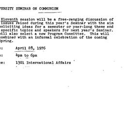 Announcements, 1976-04-28. ...