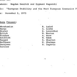 Minutes, 1975-11-05. Commun...