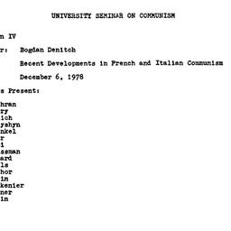 Minutes, 1978-12-06. Commun...