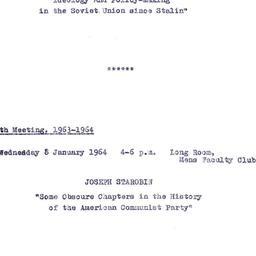 Announcements, 1963-12-11. ...