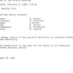 Minutes, 1969-02-05. Commun...