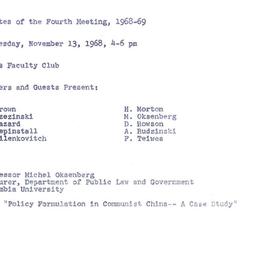 Minutes, 1968-11-13. Commun...
