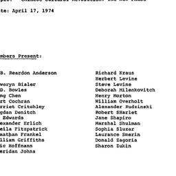 Minutes, 1974-04-17. Commun...