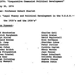 Minutes, 1974-01-30. Commun...