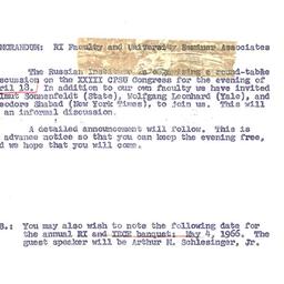 Announcements, 1966-04-04. ...