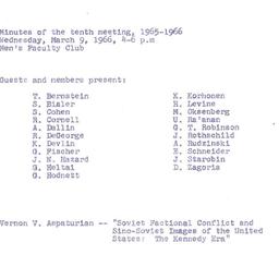 Minutes, 1966-03-09. Commun...