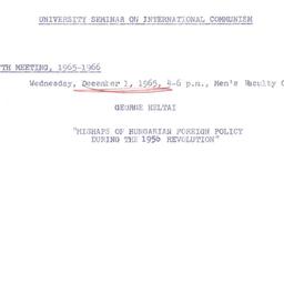 Announcements, 1965-12-01. ...