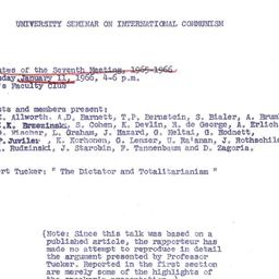 Minutes, 1966-01-11. Commun...