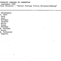 Minutes, 1981-09-29. Commun...