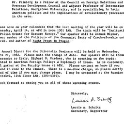 Announcements, 1982-03-31. ...