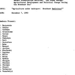 Minutes, 1983-12-07. Commun...