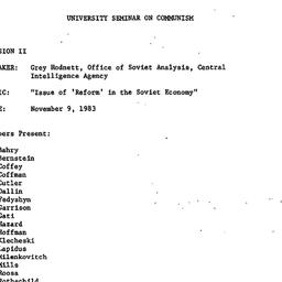 Minutes, 1983-11-09. Commun...