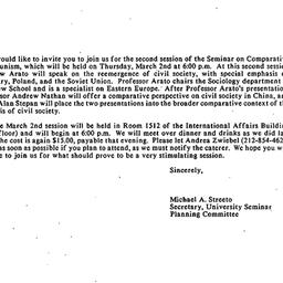 Announcements, 1989-02-15. ...