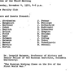 Minutes, 1970-11-04. Commun...