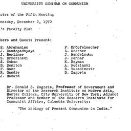 Minutes, 1970-12-02. Commun...
