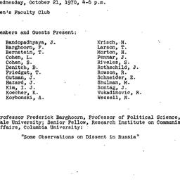 Minutes, 1970-10-21. Commun...